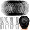 CATOR Retine Capelli Per Chignon, 30 Pezzi Retine Per Capelli Invisibili E 50 Forcine Capelli Forma U, retina per capelli, Chignon Bambina Per Capelli Per Fissare Parrucche Capelli E Chignon