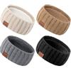 DRESHOW Fascia per Capelli Lavorata a Maglia Calda da Donna Scalda Orecchie Inverno Fascia Elastica All'uncinetto Fasce per Capelli in Pile Spesso
