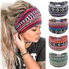 Kavya 4 Pezzi Fasce Per Capelli Donna,Kavya Larga Fascia Capelli Elastici Stampa Leopardata Boho Alla Moda Stampa Floreale Accessori Capelli Per Lavoro Quotidiano Yoga(K)