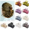 Kavya 10 Pcs Mollettone Capelli, Pinze per Capelli Quadrati in Plastica 4 CM, Pinza Capelli Piccola Antiscivolo Ciappo per Capelli, Accessori Capelli Donna per Ragazze Donne Capelli Sottili-A