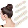 Futuhada Chignon per Ciambella, 4 Chignon Facile per Capelli, Magic Chignon Maker, Ciambella Capelli Twist Chignon di Capelli Creatore, Strumenti per Chignon in Spugna per Capelli (2 Grandi 2 Piccoli) (Bianco)