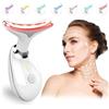 TaimeiMao Massaggiatore viso antirughe,Massaggiatore di Bellezza per il Viso e il Collo,Sollevamento EMS Massaggio del viso,3 modalità Dispositivo di bellezza del viso,Rughe e rafforzamento della pelle (Bianca)