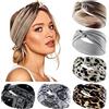 Kavya Fasce per Capelli Donna Con Stampa Leopardata Vintage Larga Elastica, Alla Moda Boho Accessori Antiscivolo (6 pezzi)