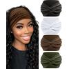 BELEVO Fasce Per Capelli Donna, Extra Large Fascia Capelli Donna 18cm Elastica Yoga Fascia Per Capelli Bandana Accessori Capelli 4 Pezzi