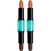 NYX Professional Makeup Duo Contouring Wonderstick Tonalità 07 Deep a Doppia Punta Corregge Scolpisce Illumina Ultra Modulabile Formula Vegana - 2 Stick Contouring da 8g