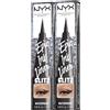 NYX Professional Makeup Eyeliner in Penna Altamente Pigmentato Epic Ink Liner Glitz 06 Graphite Glitz Waterproof Linee Definite e Precise Punta Flessibile Formula Vegana - Set da 2