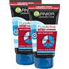 Garnier SkinActive, Trattamento anti punti neri 3 in 1 Carbone PureActive, Pelli grasse e punti neri ostinati, Confezione da 2