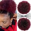 SAISIFEN Afro Puff Coulisse Coda Di Cavallo Estensioni Dei Capelli Con Clip per Le Donne Nere Capelli Bun Afro Pezzi Di Capelli Ricci Con 10 Pezzi Perni Di Capelli (Diametro 20 cm 8 Pollici, #1BT99J)