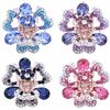 Frcolor - Pinze per capelli metalliche a forma di farfalla, decorate con cristalli, 4 pezzi, formato piccolo, per donne e ragazze, colore: viola, rosa, azzurro e blu