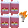 HYTAMA TOOLS Alcool Denaturato 94° Etilico confezione da 4 x 5 LA SOVRANA + 1 PAIoO DI GUANTI OMAGGIO