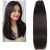 Larafona Hair Matassa Extension Umani Capelli 100% Remy Tessitura Human Hair Weft Brazilian Hair Bundles 100g/pc Marrone 2# 28inch/70cm