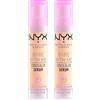 NYX Professional Makeup Bare With Me Siero Correttore Viso e Corpo 2in1 Idratante con Centella Asiatica e Tè Verde per Pelle Secca Occhiaie e Rossori Tonalità 01 Fair - 2 Flaconi da 9,6ml