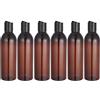 OKUMEYR Set da 6 Bottiglie Vuote da Viaggio da 250ml in Pet e Pp, Riutilizzabili e Portatili Coperchio a Pressione per Shampoo e Lozione Durante Viaggi e Attività Outdoor