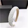 AMateschitz Cerchietto per capelli da donna con cristalli, con brillantini e strass, ampio accessorio per capelli alla moda, accessorio per capelli, per donne e ragazze, colore bianco #1