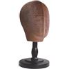 DEVNWIGMO Manichino Testa Supporto Espositore Cappelli Porta Parrucca Base Legno Tessuto Struttura Robusta Multifunzionale Adatto per Negozio Casa Salone Regali, Base nera