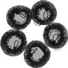 DEARMAMY Rete per Chioma Coulisse Elasticizzata 5 Pezzi, Accessorio per Danza Classica in Poliestere e Nylon, Copri Chioma Resistente e Adatta per Esercizi e Spettacoli