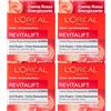 L'Oreal Paris L'Oréal Paris Revitalift Crema Viso Rossa Energizzante Giorno Azione Profonda Anti-Rughe Formula con Pro-Retinolo e Ginseng Rosso - 4 Barattoli da 50ml