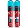 NYX Professional Makeup Lip I.V. Gloss Stain Idratante 2in1 Lipgloss e Tinta Labbra Applicatore a Goccia Formula Vegana con Vitamina B12 e Magnesio Tonalità 09 Blush Rush - 2 Lipgloss da 5ml