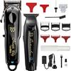 Wahl Set di tagliacapelli e tagliabordi cordless Barber Combo™, lama rivestita in titanio, batteria al litio a lunga durata, qualità da salone e barbiere, motore potente, qualità superiore