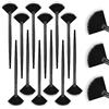 Ziliny 12 pennelli morbidi per il viso, per fard, maschere sintetiche, applicatore acido, pennello cosmetico multiuso a ventaglio per peeling glicolico maschera trucco per crema di fango (nero)