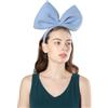 Whakano Grande fascia per capelli da donna, alla moda, accessorio per capelli, perfetto per feste, compleanno e cosplay, copricapo per donne, fascia con fiocco, azzurro