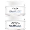 L'Oreal Paris L'Oréal Paris Collagen Expert Crema Viso Idratante Rimpolpante Riduce Rughe Linee Sottili Favorisce Elasticità Garantisce Idratazione per 24H con Peptidi di Collagene e Glicerina - 2 Barattoli da 50ml
