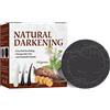 Pelinuar Organic Grey Reverse Shampoo Bar- Darkening Shampoo Bar, 100% Natural Organic Conditioner And Repair Care,Essence Hair Darkening Shampoo Soap For Repair Hair, Volumizing & Moisturizing (3 Pcs)
