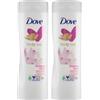 Dove Body Love Glowing Care Crema Corpo Idratante E Nutriente per Tutti i Tipi di Pelle con Latte di Riso e Profumo Floreale - 2 Flaconi da 400ml