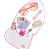 Disney Princess Borsa a Spalla Stilosa Collezione Disney Princess, Ufficiale Disney di Jakks Pacific, Include Divertenti Chiavi dell'Auto, Burrocacao, Occhiali e Accessori con Carte Finte per Gioco Immaginativo