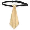 Il Cravattino.com ILCRAVATTINO.COM Cravatta Corta in Legno, Cravattino Modello VERTICAL LINES, per Eventi Eleganti, Stile Audace e Glamour, 13 inserti disponibili