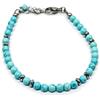 Silvia Creations And Co Bracciale donna con perle di turchese da 4 mm