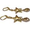 Handmade Orecchini a forma di stella placcati in oro con ganci a scomparsa