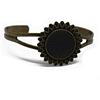 Handmade Braccialetto resina seigaiha onde giapponese nero regolabile rotondo 20mm ottone bronzo regali personalizzati Natale amici madre compleanno cerimonia matrimonio festa della mamma