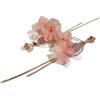 Generic Orecchini ortensia fiori stabilizzati gypsi ottone oro 24K pastello oisea o resina art deco ottone oro (Rosa e art deco)