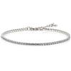 Generic Bracciale Tennis CZ Delicato bracciale da donna in argento sterling 925 rodiato