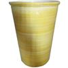 Ceramiche Angela Rinaldi - Vaso in Ceramica di Vietri Dipinto a Mano Blu Maiolica Design Terracotta Coccio Cachepot (Altezza cm 15 Diametro cm 13, Giallo)