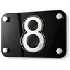 Carpe Diem Shop Targa con Numero Civico in Plexiglass Nero Lucido, 15x10 cm, Numeri Specchiati per Esterno e Interno Moderno Elegante | Spessore 6mm. Distanziatori da 25mm Inclusi | Targa Civica di Design