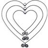 BijouxdeMur.com Et si les murs portaient Forma in filo di ferro - Trio Cuori (x3) - 10 x 10, 15 x 15 e 20 x 20 cm