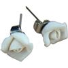 Handmade Generico Orecchini Bottoncino Rose in Argilla Polimerica Fatti a Mano 1 cm Nickel Free