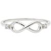 Handmade 925 Sterling Silver Infinity Zircon Ring Minimalist CZ Dainty Ring Jewelry For Bridal