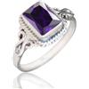 NIJEWELED 925 Sterling Silver Dailywear Ring for Office Women, friend, Attractive Ring Jewelry for Any Occasion (US Ring size 5, Amethyst)
