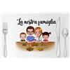 GioCandles Tovaglietta Personalizzata con Disegno di Famiglia | Con Nomi o Frase, Idea Regalo per Casa, Ufficio, Scuola o Tempo Libero, Colazione e Pranzo