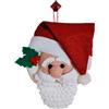 C'era una volta un filo Ghirlanda fuoriporta natalizio con babbo Natale amigurumi fatta a mano. decorazione natalizia ad uncinetto. decorazione casa per Natale per porte e finestre. Idea regalo handmade