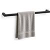 Handmade Porta Asciugamani MOGO in Acciaio Nero Opaco 60cm - da Parete - Verniciato a Polvere - Handmade Made in Italy - Design Minimal - Sopraluce