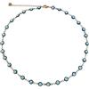 stylen Collana in Acciaio con Occhio Turco, Evil Eye, Ciondoli Azzurri, 40 cm con Estensione 5 cm, Fatta a Mano, Idee Regalo