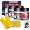 HOLVA Kit di rimozione graffi in acciaio inossidabile per elettrodomestici, pasta multiuso per rimuovere i graffi in acciaio inox, kit di riparazione per forno, lavello, frigorifero e pentole, pulisce il