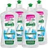 Winni's Naturel Brillantante per Lavastoviglie con Aceto Naturale Bio Ipoallergenico Materie Prime Origine Vegetale Completamente Biodegradabili - 4 Flaconi da 250ml