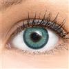 GLAMLENS Lenti a contatto colorate blu - mensili - con porta lenti a contatto - blu naturali in silicone idrogel - 2 pezzi - DIA 14,50 mm - senza correzione 0.00 diottrie