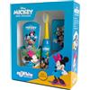 Mr White Disney Minnie Mouse and Friends - Kit regalo per bambini con spazzolino elettrico alimentato a batteria con setole morbide, dentifricio al sapore di menta, bicchiere multiuso e etichetta per bagagli