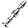 FJUJMLAN Plug anale in acciaio inossidabile giocattoli anali plug anale in metallo, dilatatore anale, disponibile in due colori, lunghezza 13 cm, diametro massimo 2,9 cm, sex toy Sm per coppie estreme(Silver)